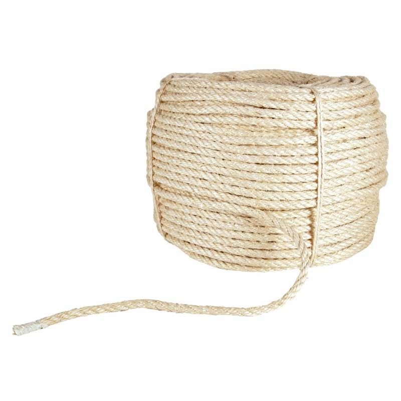 Trixie Sisalseil für Kratzbäume 1m Große Rolle mit beigefarbenem, spiralförmig gewickeltem Seil