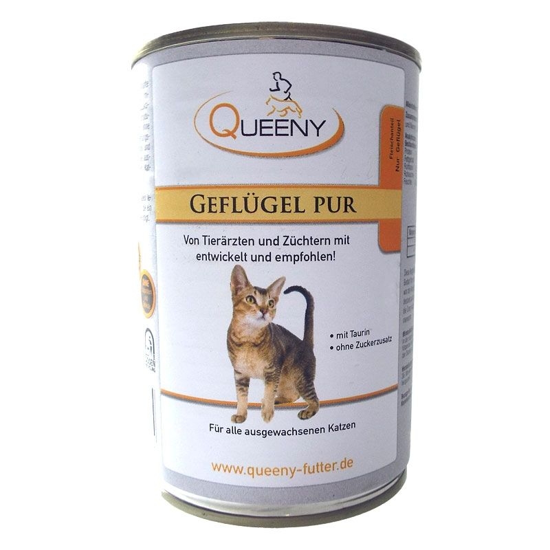Queeny Fleisch für Katzen feines Geflügel 400g