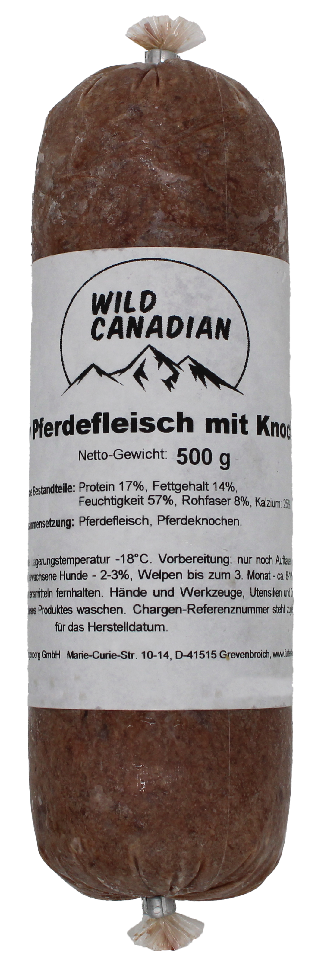 Aktiv Pferdefleisch mit Knochen 500g