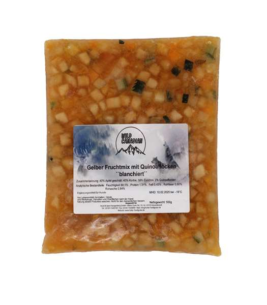 Gelber Fruchtmix mit Quinoaflocken blanchiert 500g