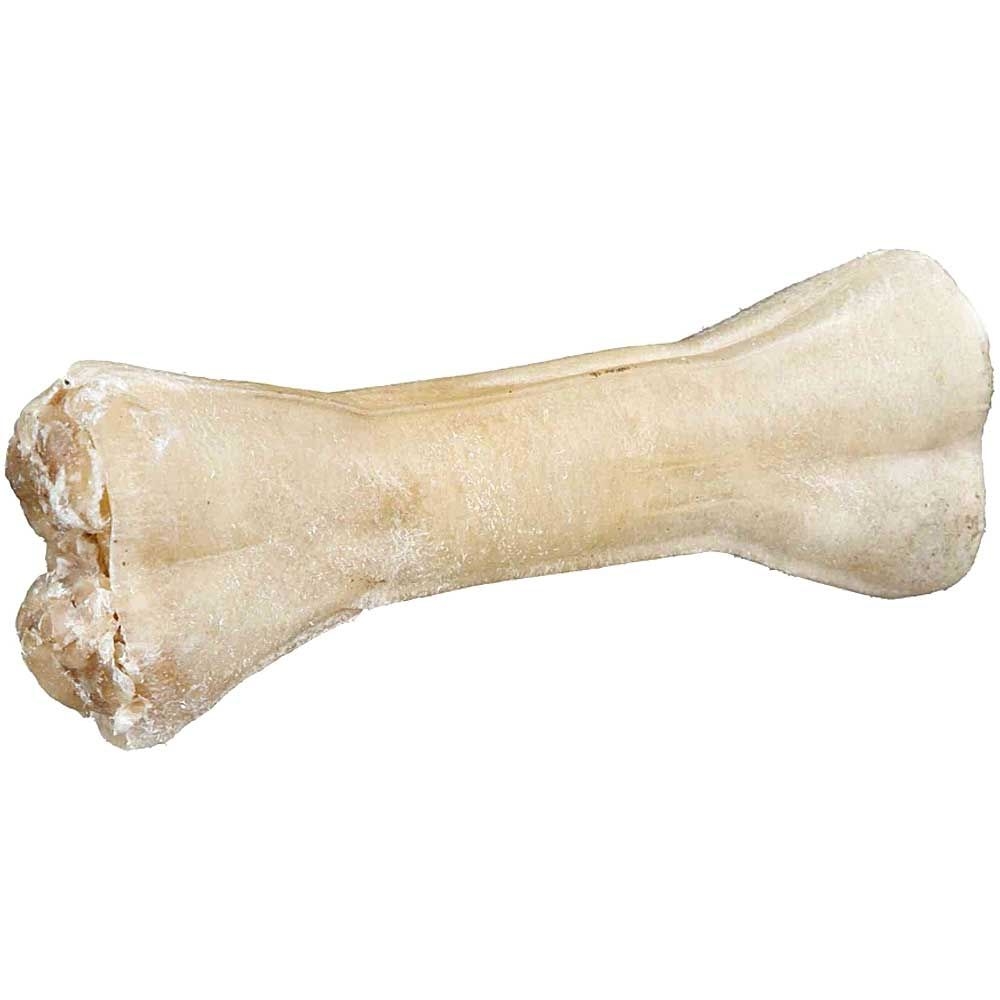 Beigefarbener Kauknochen mit glatter, leicht glänzender Oberfläche und symmetrischer Form