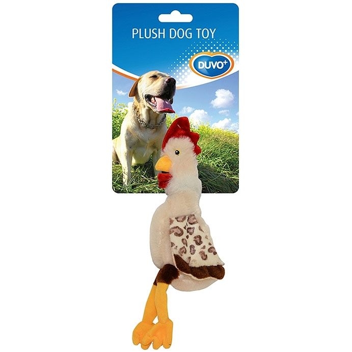Duvo+ Plüschhuhn Hundespielzeug 
