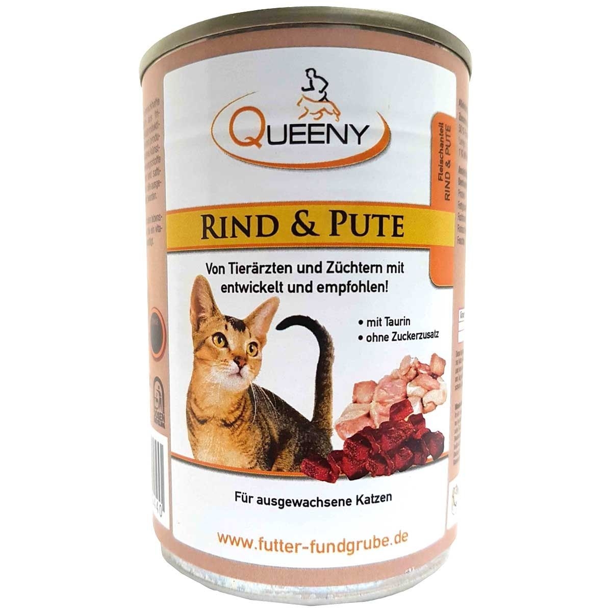 Queeny Fleisch für Katzen Rind & Pute