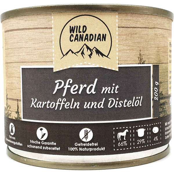 Wild Canadian Pferd mit Kartoffeln &amp; Distelöl