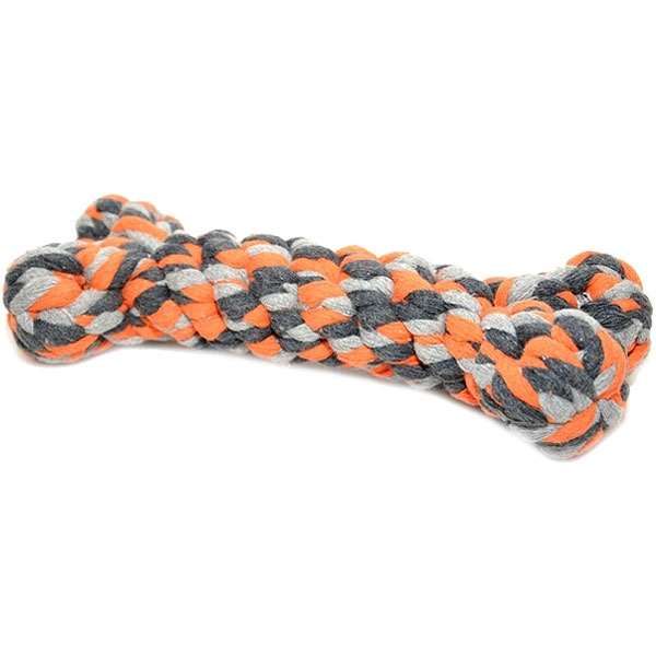 Duvo+ Baumwollseil-Knochen 14 cm orange