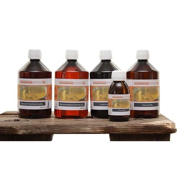 3er Set Öl: Lachs, Lein, Schwarzkümmelöl je 100ml