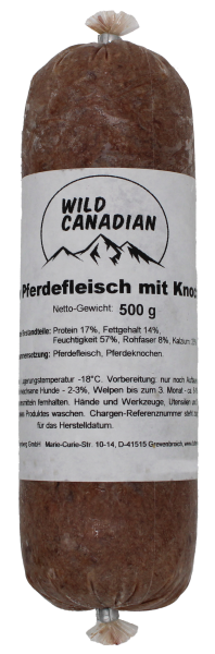 Aktiv Pferdefleisch mit Knochen 500g